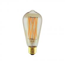 Standard Products 64531 - LED Filament Lamp ST19 E26 Base 6W 120V 22K Victorian Style Spiral Dim Standard