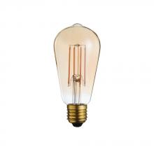 Standard Products 65772 - LED Filament Lamp ST19 E26 Base 4W 120V 22K Victorian Style Vertical Dim Standard