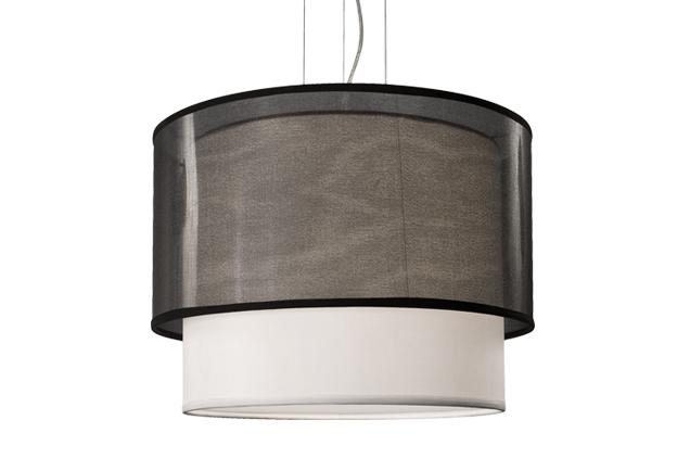 Four Lamp Pendant with Drum Shade