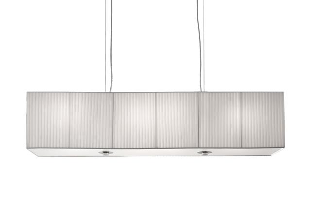 Four Lamp Pendant with Rectangular Shade
