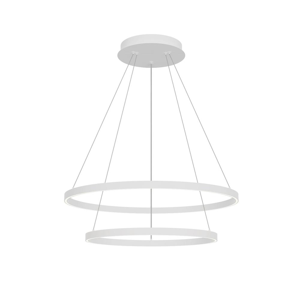 Cerchio 32-in White LED Chandeliers
