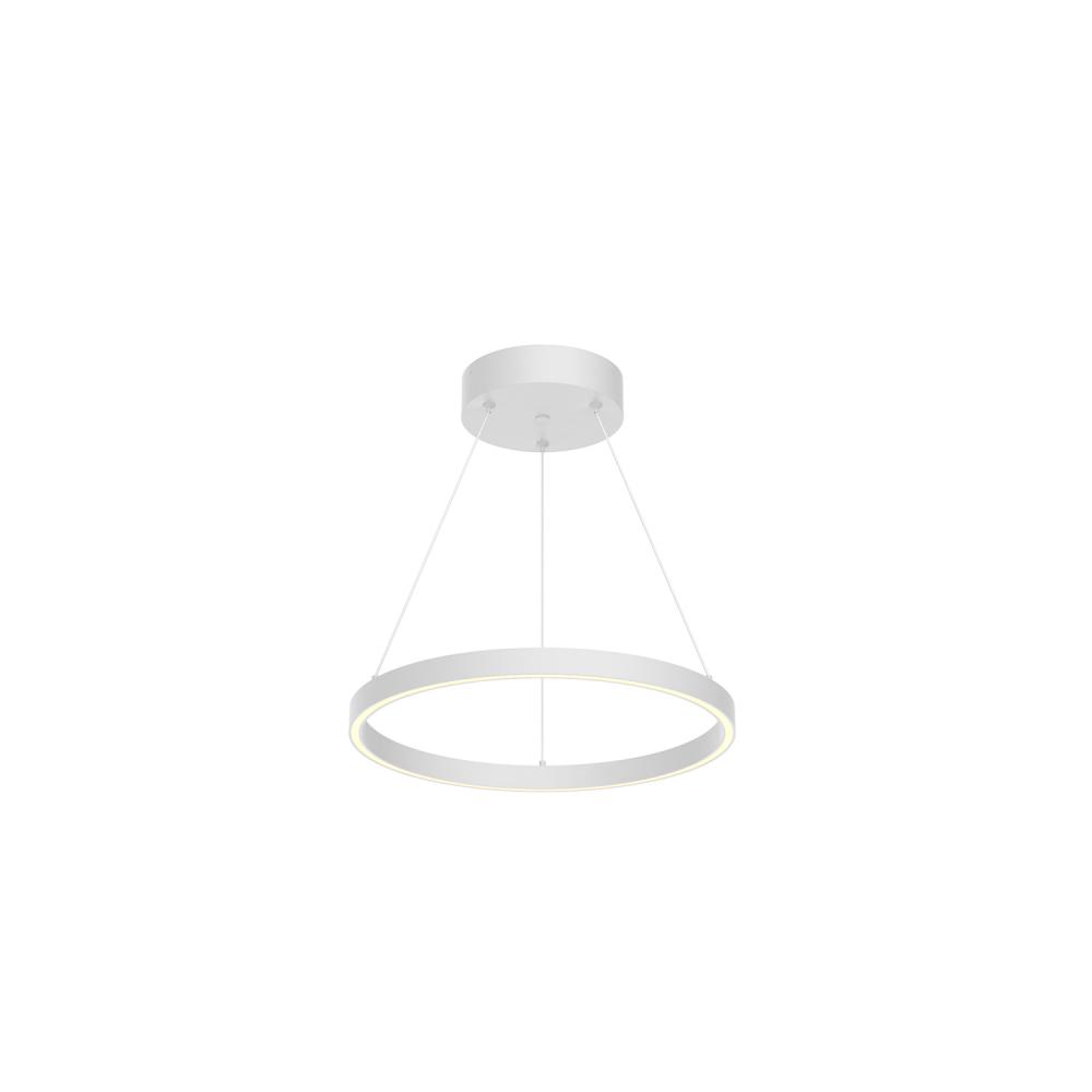 Cerchio 18-in White LED Pendant