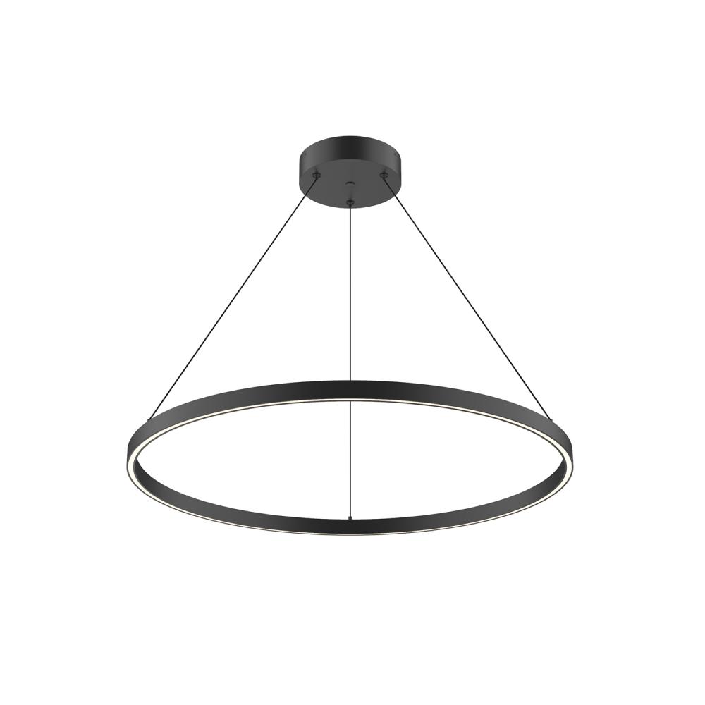 Cerchio 32-in Black LED Pendant