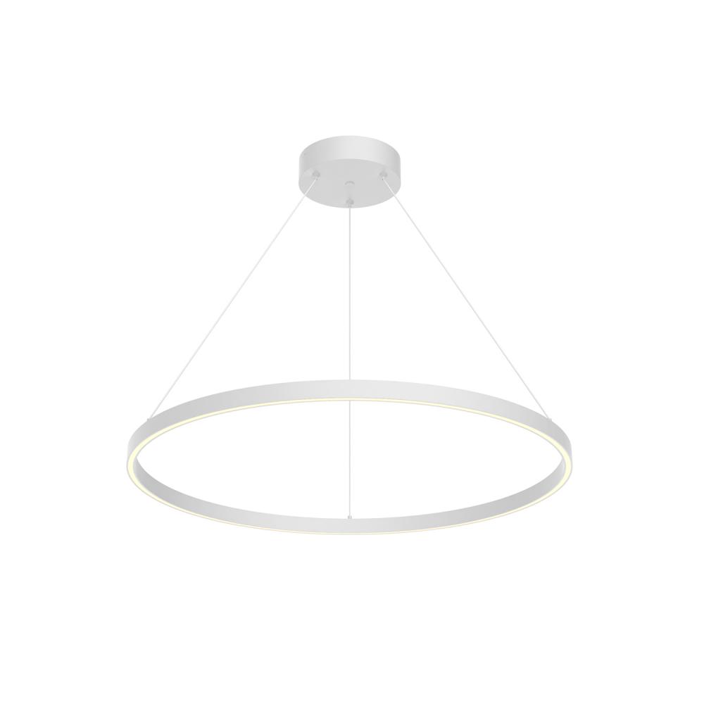 Cerchio 32-in White LED Pendant
