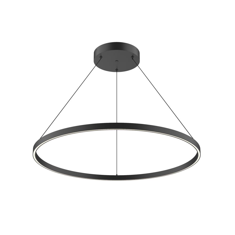 Cerchio 36-in Black LED Pendant