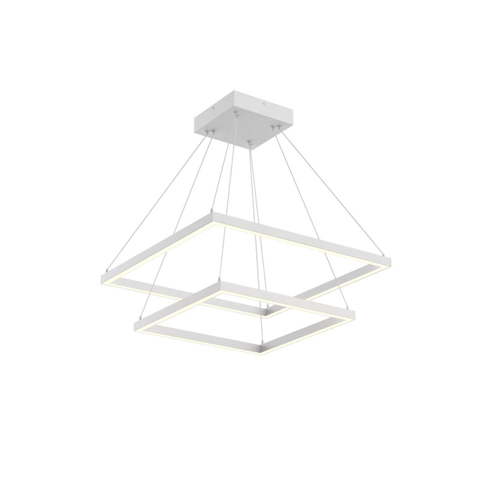 Piazza 24-in White LED Chandeliers