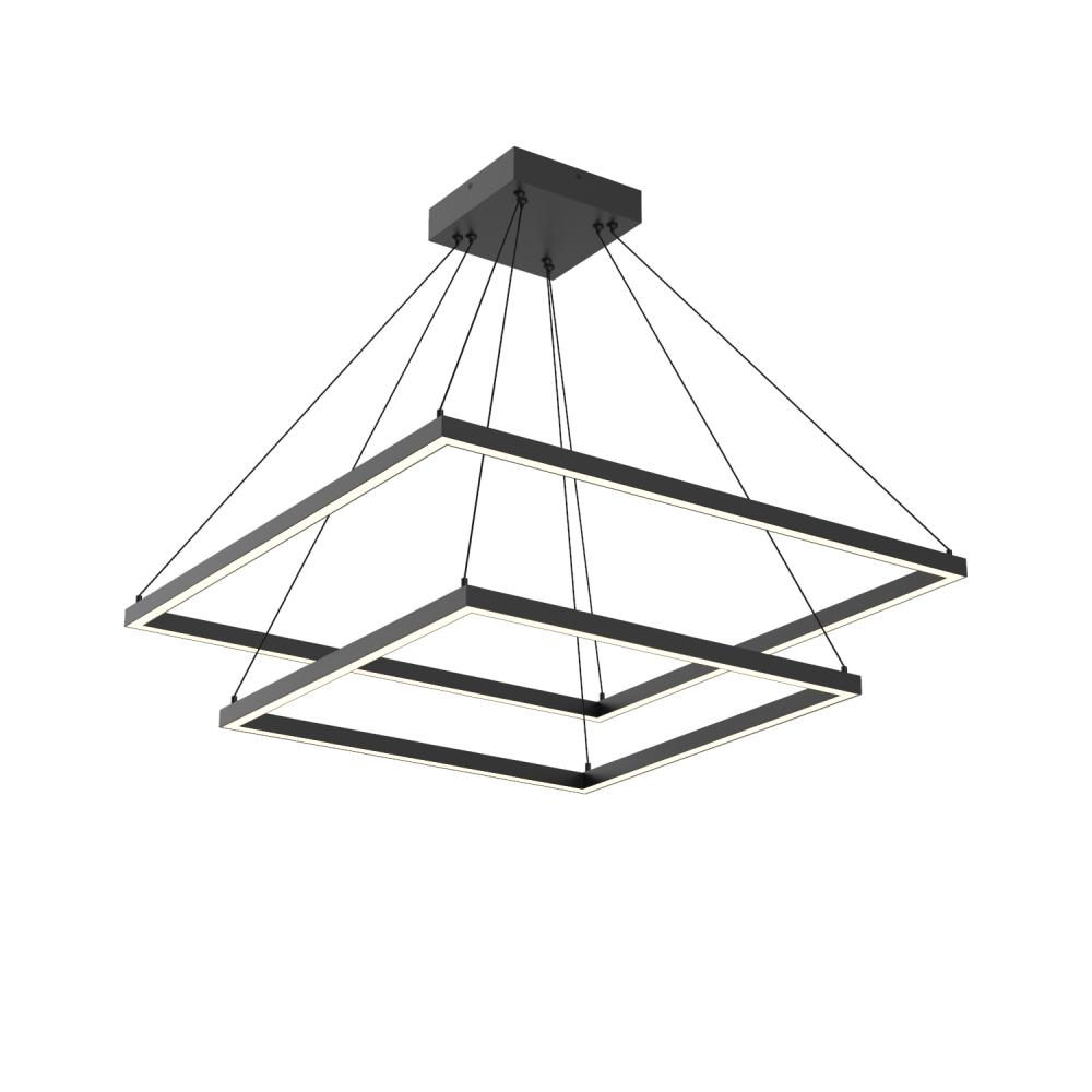 Piazza 32-in Black LED Chandeliers