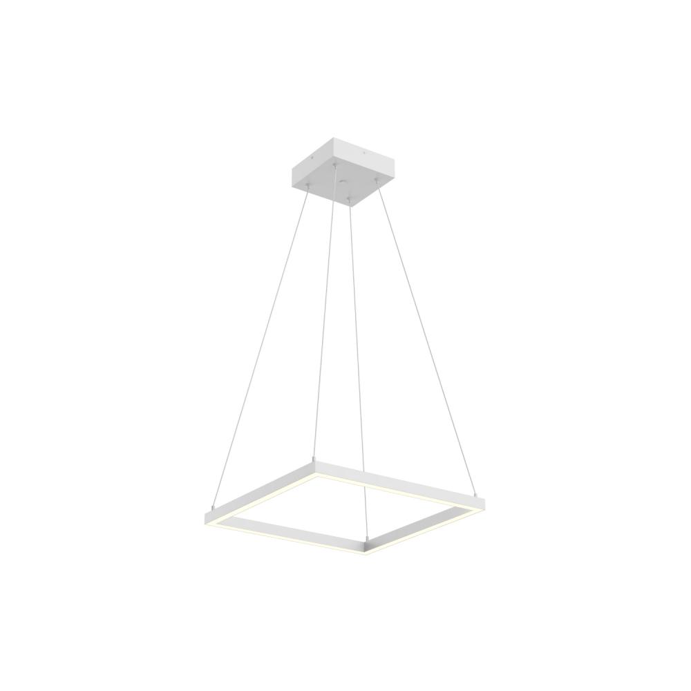 Piazza 18-in White LED Pendant