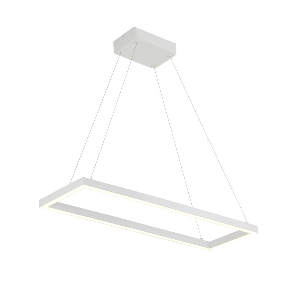 Piazza 30-in White LED Pendant