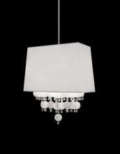Kuzco Lighting Inc 42112W - Two Lamp Pendant with Tapered Linen Shade and Shells