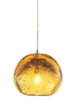 Kuzco Lighting Inc 421191A - Single Lamp Pendant with Sold Bubbled Glass
