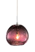 Kuzco Lighting Inc 421191P - Single Lamp Pendant with Sold Bubbled Glass