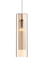 Kuzco Lighting Inc 440701A - Single 2-Tier Ribbed Inner Glass Pendant