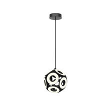 Kuzco Lighting Inc CH51818-BK - MAGELLAN 18" CHANDELIER BLACK FROSTED ACRYLIC SPHERE 100W, 120VAC WITH LED DRIVER, 3000K, 90CRI