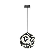 Kuzco Lighting Inc CH51825-BK - MAGELLAN 25" CHANDELIER BLACK FROSTED ACRYLIC SPHERE 125W, 120VAC WITH LED DRIVER, 3000K, 90CRI