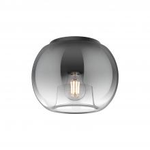 Kuzco Lighting Inc FM57508-BK/SM - SAMAR|8"|FLUSH MOUNT|MATTE BLACK|TRANSITION SMOKED GLASS|E26|60W