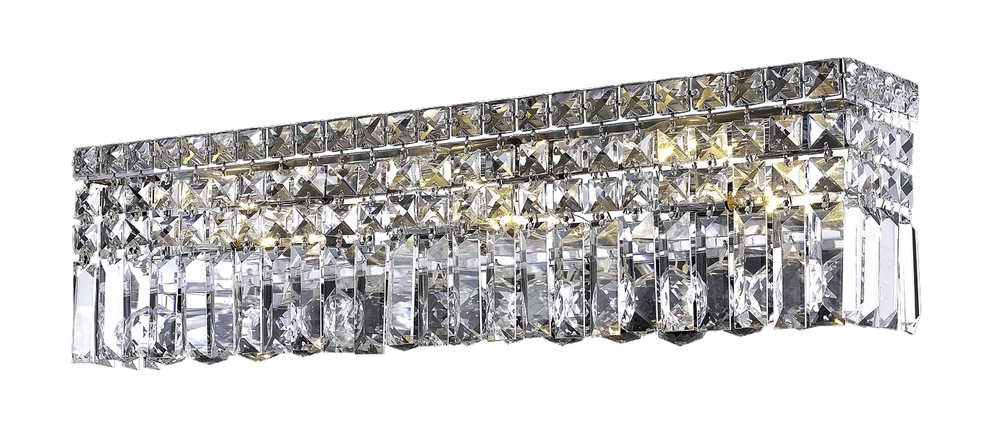 Maxime 6 light Chrome Wall Sconce Clear Spectra® Swarovski® Crystal