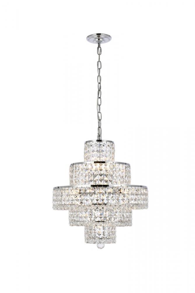 MaxIme 13 Light Chrome Chandelier Clear Royal Cut Crystal