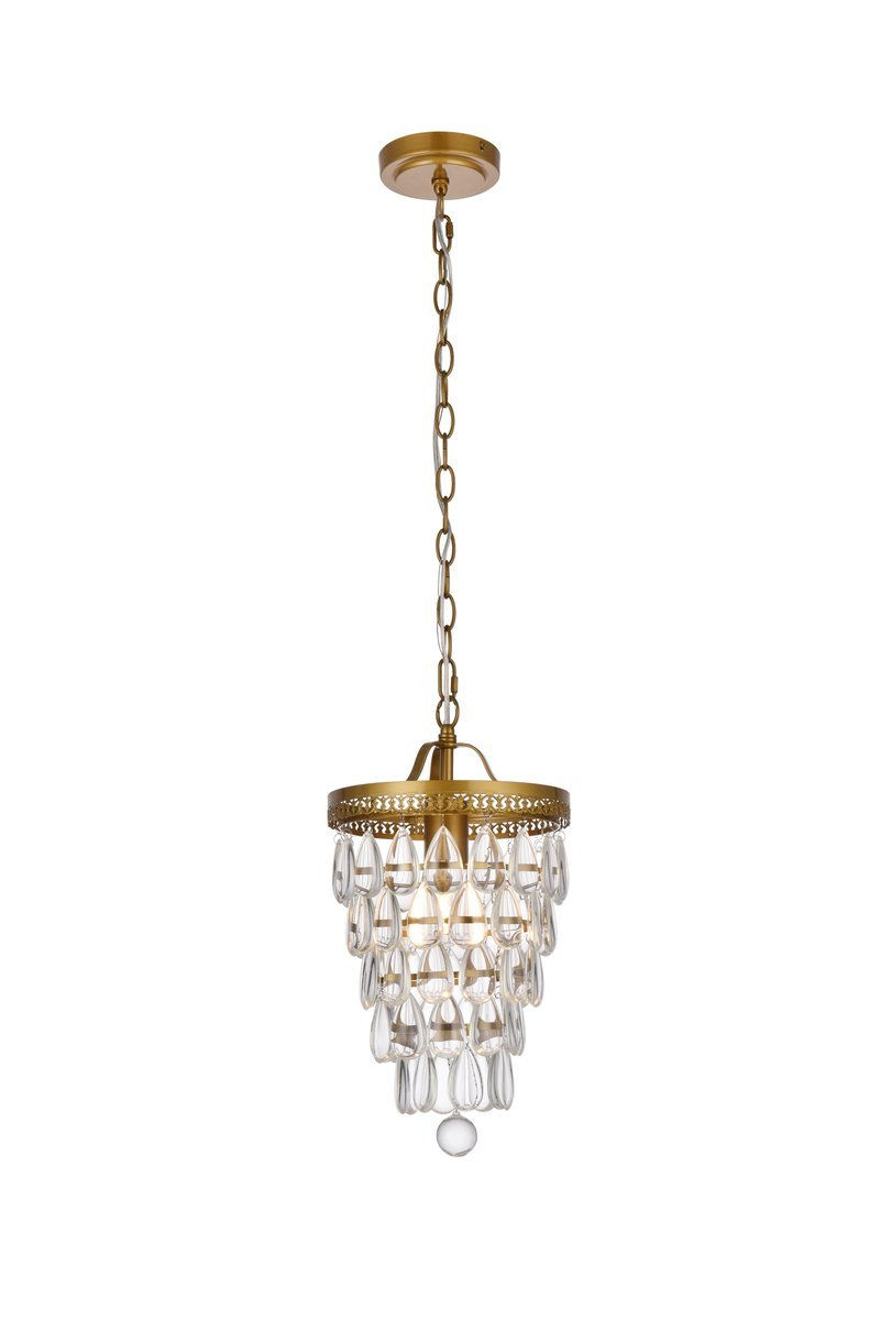 Reese 9 Inch Pendant in Brass
