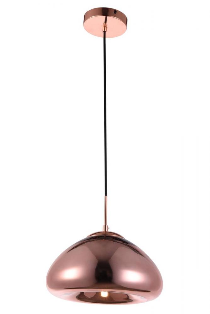 Reflection Collection Pendant D11in H7in Lt:1 Copper Finish