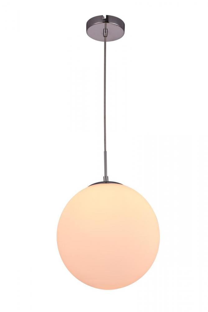 Opal Collection Pendant D11.5in H12.5in Lt:1 Off- White Finish