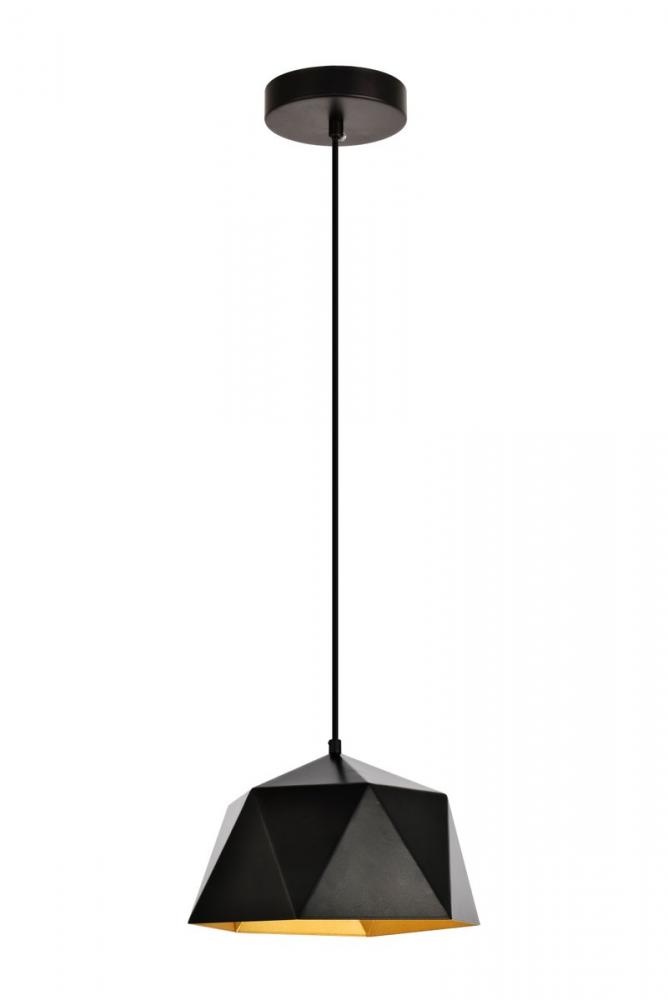 Arden Collection Pendant D10.2 H6.7 Lt:1 Black and Gold Finish