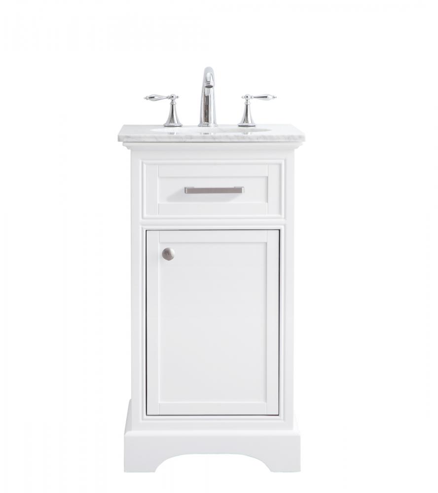 19 In. Single Bathroom Vanity Set in White