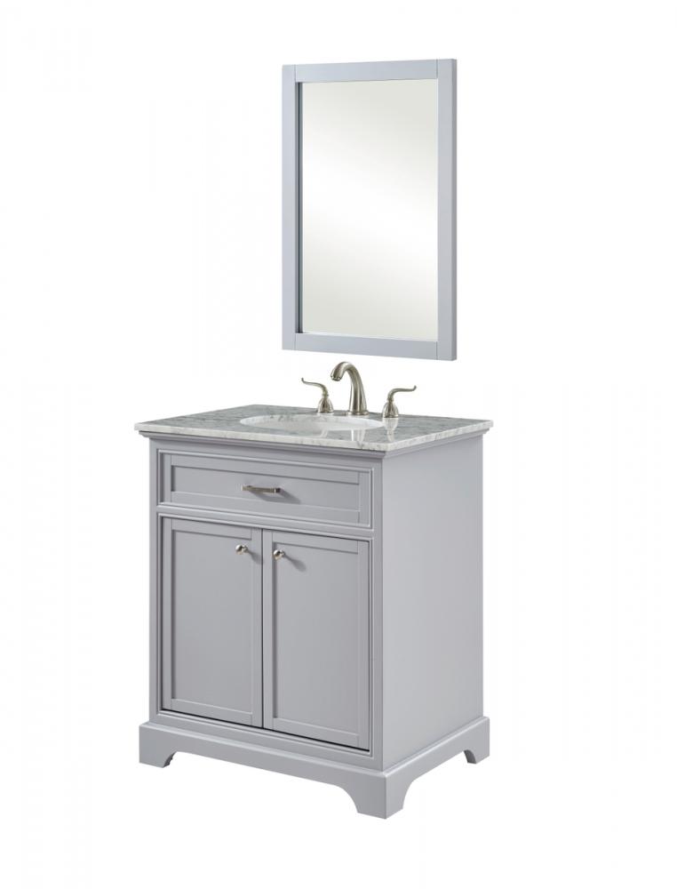 30 In. Single Bathroom Vanity Set in Light Grey