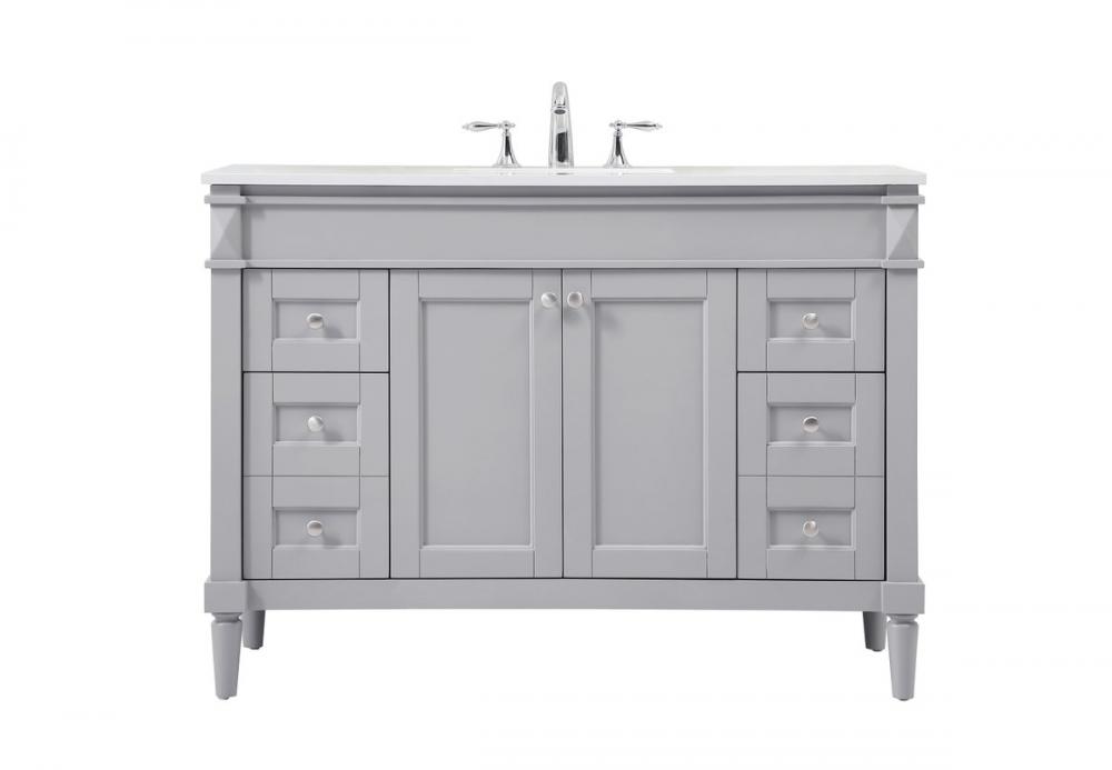 48 Inch Single Bathroom Vanity in Grey