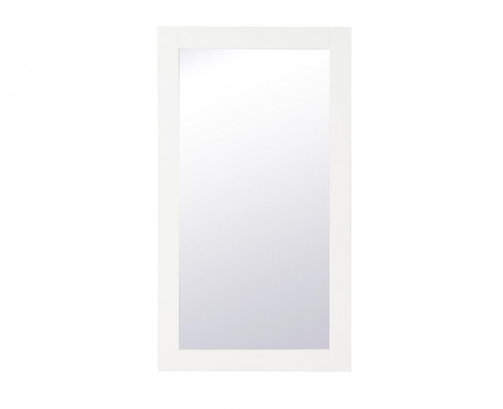 Aqua Rectangle Vanity Mirror 18 Inch in White