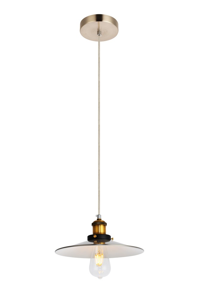 Piers Collection Pendant D10.2 H4.5 Lt:1 Burnished Nickel Brass and frosted white ins