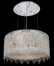 Elegant 1393D26C-CL/RC - 1393 Moda Collection Hanging Fixture D26in H11in Lt:9 Chrome Finish  (Royal Cut Crystals)