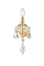 Elegant 2800W1G/RC - Maria Theresa 1 Light Gold Wall Sconce Clear Royal Cut Crystal