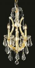 Elegant 2801D12G/RC - Maria Theresa 4 Light Gold Chandelier Clear Royal Cut Crystal