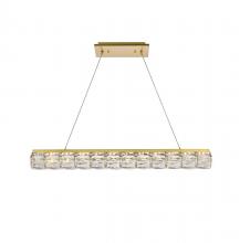 Elegant 3501D36G - Valetta 36 inch LED linear Pendant in Gold