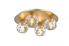 Elegant 3509F14G - Graham 4 Light Ceiling Lamp in Gold