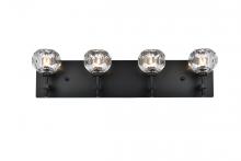 Elegant 3509W25BK - Graham 4 Light Wall Sconce in Black
