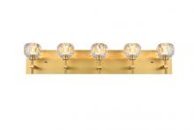 Elegant 3509W32G - Graham 5 Light Wall Sconce in Gold