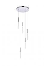 Elegant 5203D16C - Ruelle 5 Lights Chrome Pendant