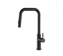 Elegant FAK-311MBK - Noor Single Handle Pull Down Sprayer Kitchen Faucet in Matte Black