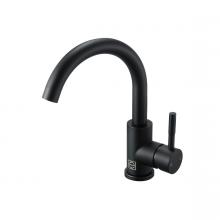 Elegant FAV-1003MBK - Louis Single Hole Single Handle Bathroom Faucet in Matte Black