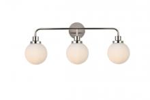 Elegant LD7034W28PN - Hanson 3 Lights Bath Sconce in Polished Nickel with Frosted Shade