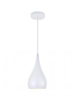 Elegant LDPD2001WH - Nora 1 Light White Pendant