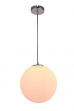 Elegant LDPD2033 - Opal Collection Pendant D11.5in H12.5in Lt:1 Off- White Finish