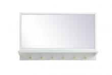 Elegant MR503421WH - Entryway Mirror with Shelf 34 Inchx21 Inch in White