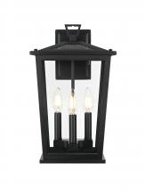 Elegant OD333W16BK - Berks 7 inch Outdoor Pendant in Black