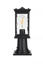 Elegant OD336P14BK - Mascher 7 inch Outdoor Pendant in Black