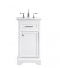 Elegant VF15019WH - 19 In. Single Bathroom Vanity Set in White