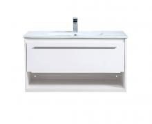 Elegant VF43036WH - 36 Inch Single Bathroom Floating Vanity in White