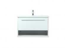 Elegant VF43530MWH - 30 Inch Single Bathroom Vanity in White